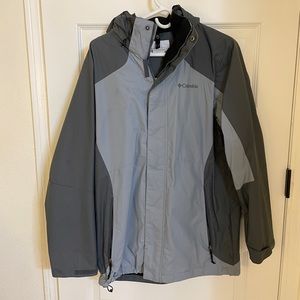 Columbia shell rain coat Mens Medium M Grey